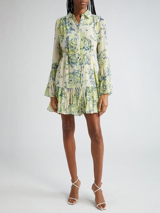 cinq a sept Dresses & Skirts - Cinq a Sept Lyra Floral Mini Shirt Dress